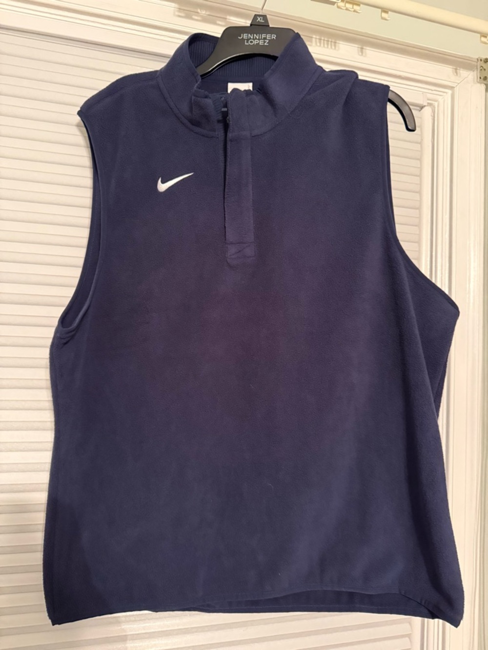 NWT Nike Men's Navy Fleece 1/4 Zip Coaches Vest DA4965-419 Size L $65